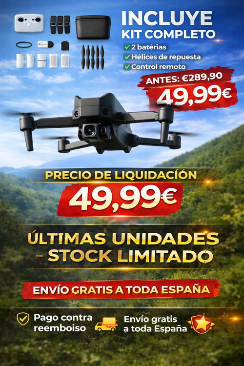 W8 Pro Max - Drone Con Triple Cámara Full HD 4k (ÚLTIMAS UNIDADES)